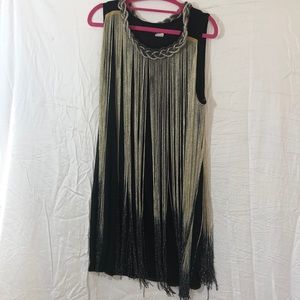 Fringe sleeveless dress
